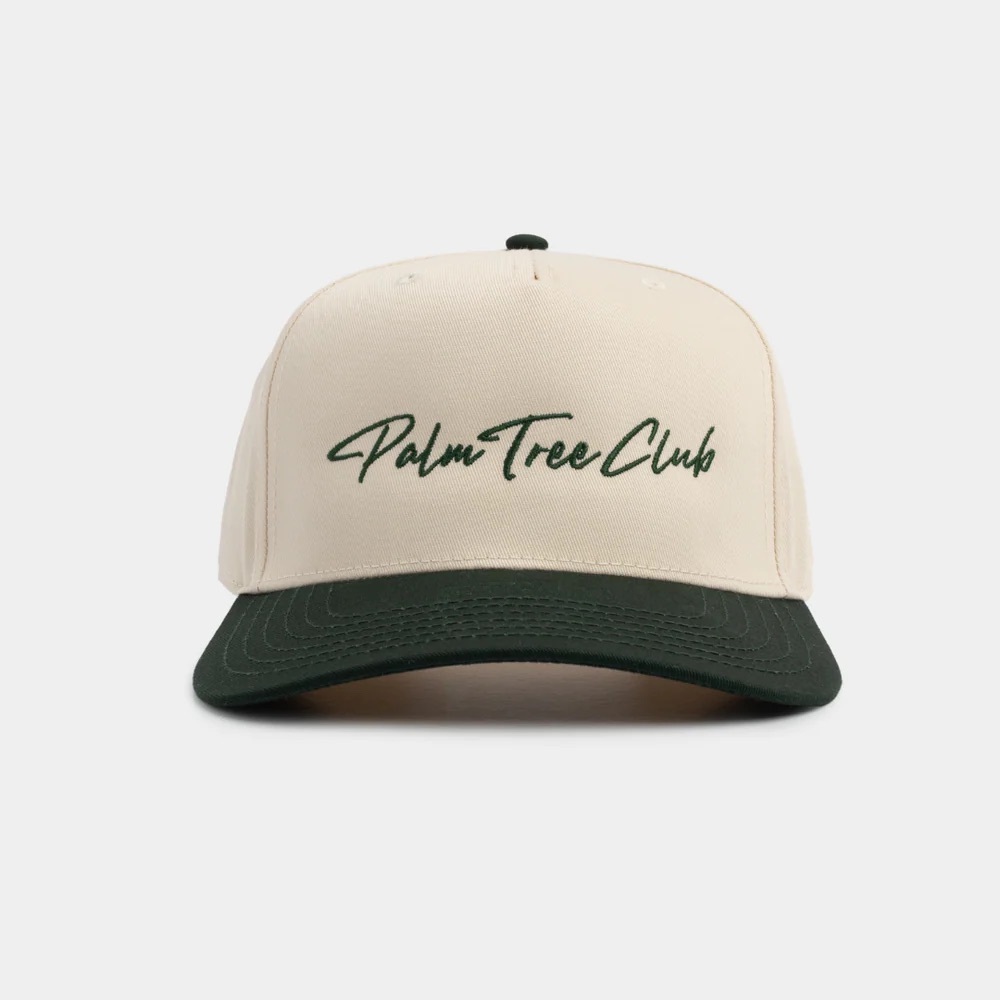 Palm Tree Club Cream and Green Club Hat